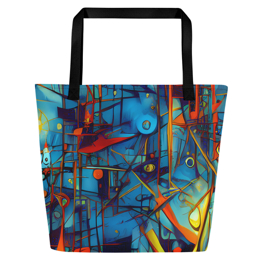 Large Tote Bag w/ Pocket - Abstract Eddy