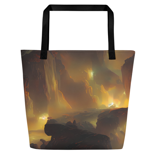 Large Tote Bag w/ Pocket - Solar Torrent