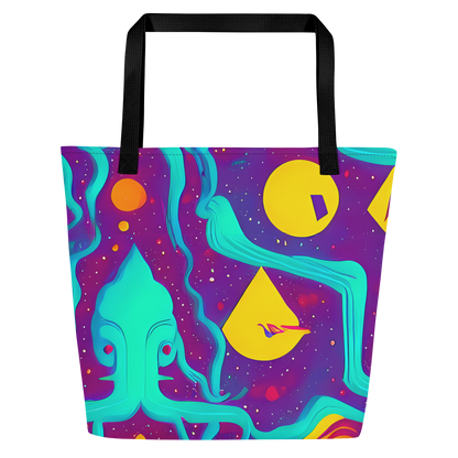 Large Tote Bag w/ Pocket - Cosmic Current