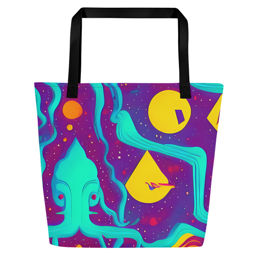 Large Tote Bag w/ Pocket - Cosmic Current