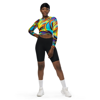 Long Sleeve Crop Top - Cyber Surge