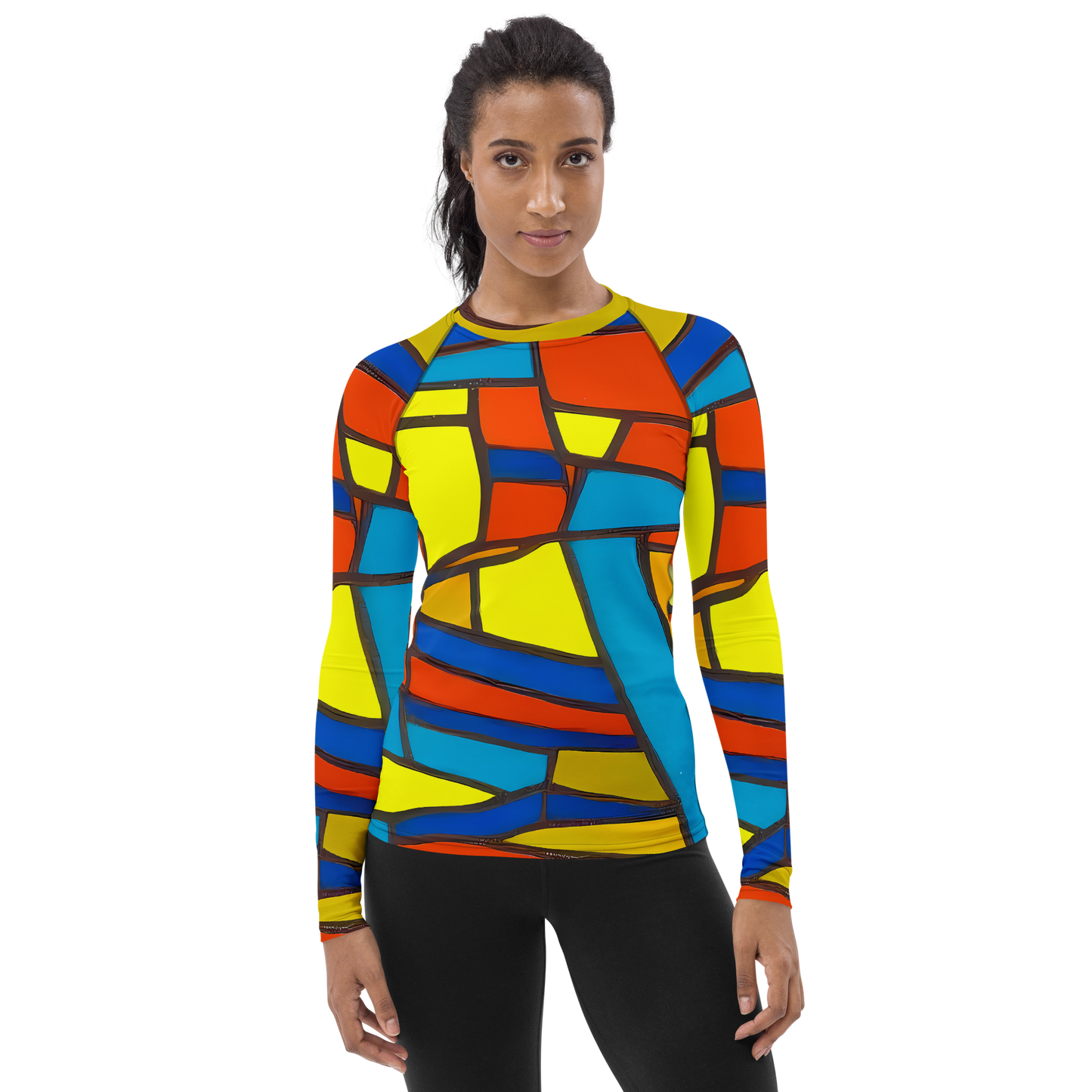 Women's Rash Guard - Mondrian Mesh