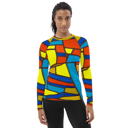 Women's Rash Guard - Mondrian Mesh