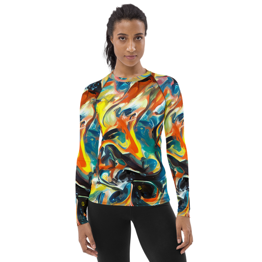 Women's Rash Guard - Chromatic Vortex