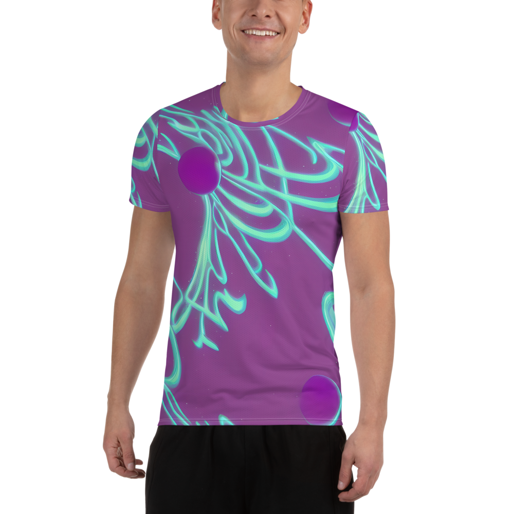 Men's Athletic T-Shirt - Neon Drift