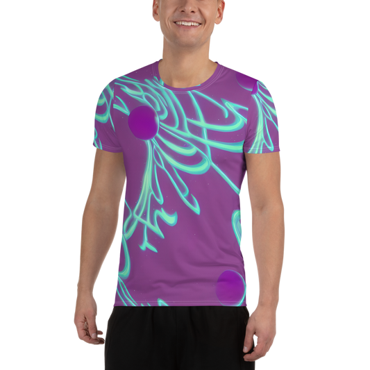 Men's Athletic T-Shirt - Neon Drift