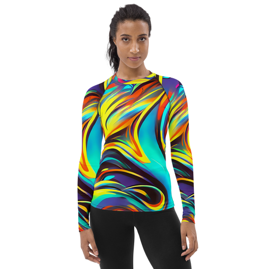 Women's Rash Guard - Cyber Surge