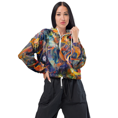 Women's Cropped Windbreaker - Spectral Swathe