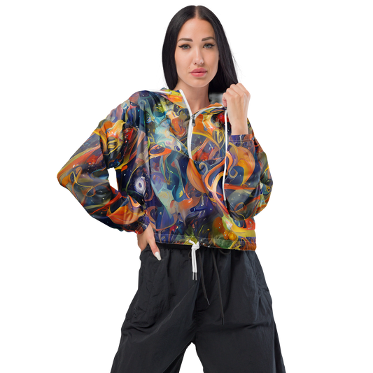 Women's Cropped Windbreaker - Spectral Swathe