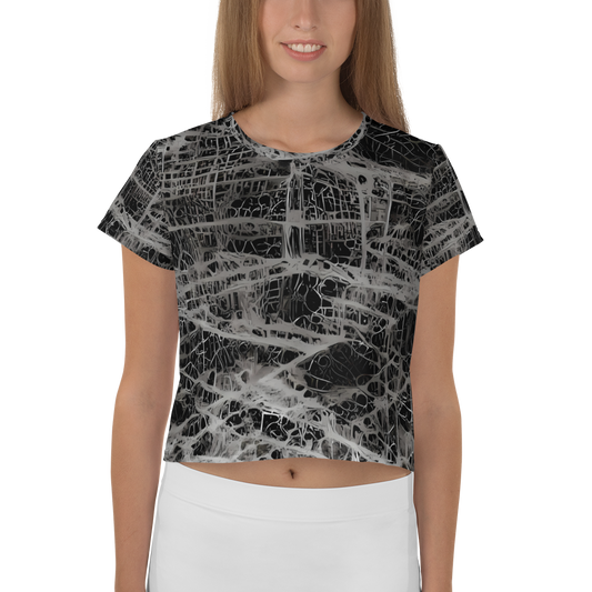 Women's Crop Tee - Monochrome Mesh