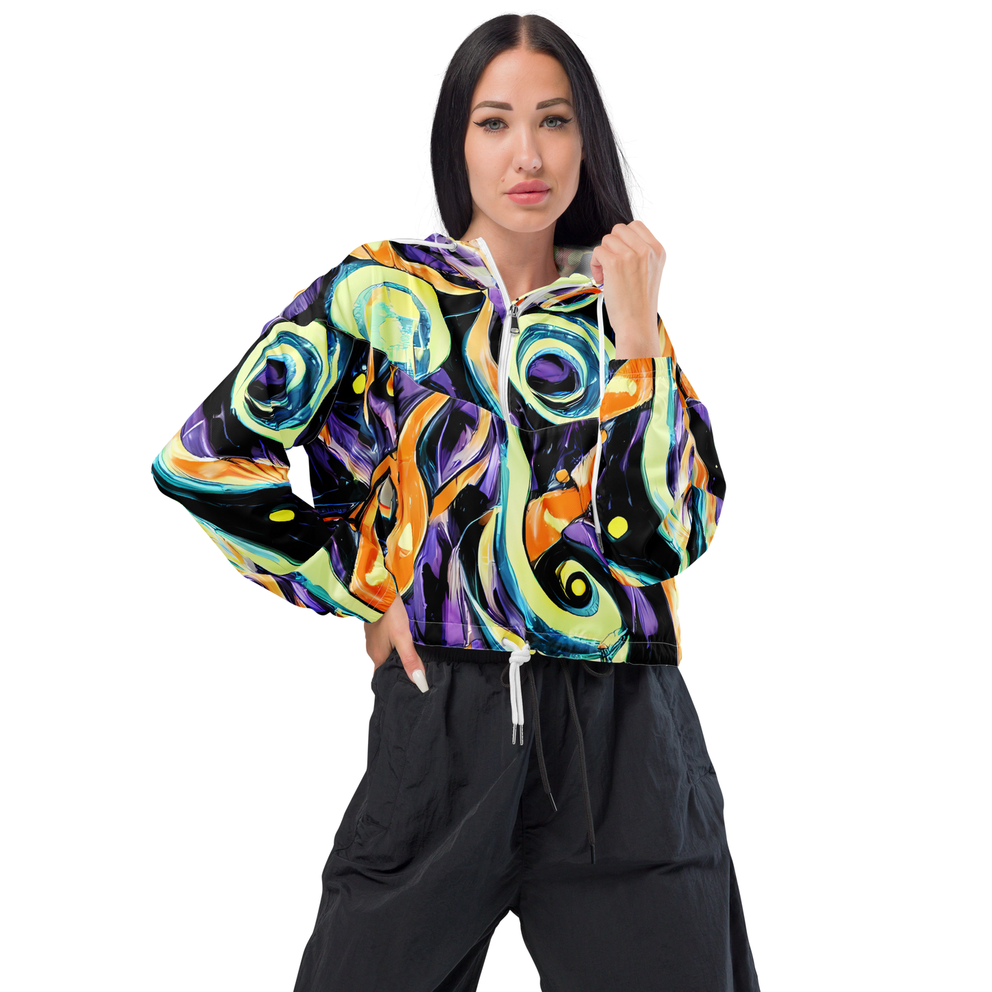 Women's Cropped Windbreaker - Dorothy's Whirl