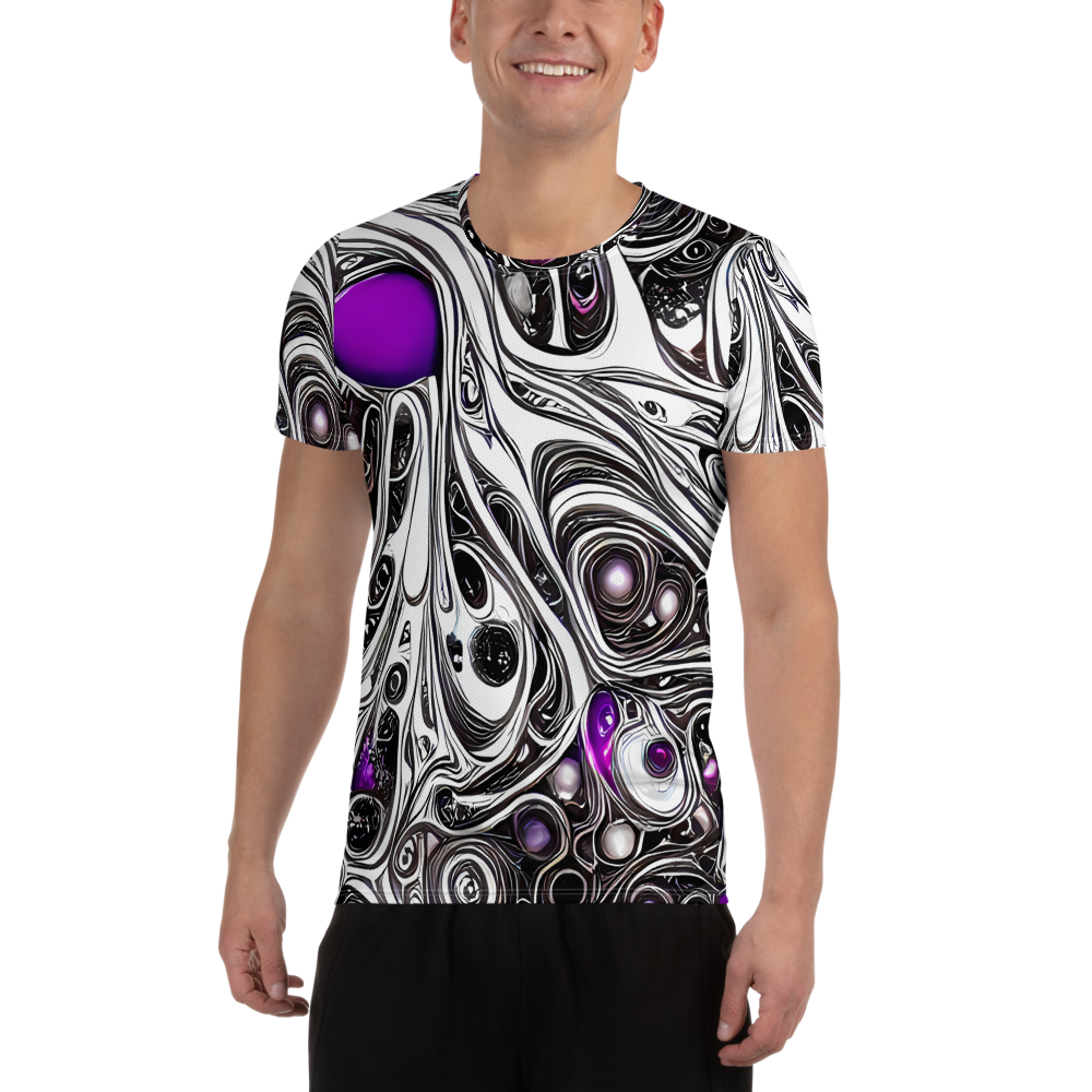 Men's Athletic T-Shirt - Neo-Noir Waves