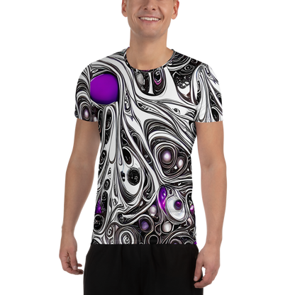 Men's Athletic T-Shirt - Neo-Noir Waves