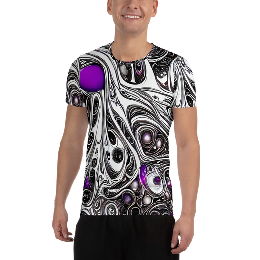 Men's Athletic T-Shirt - Neo-Noir Waves