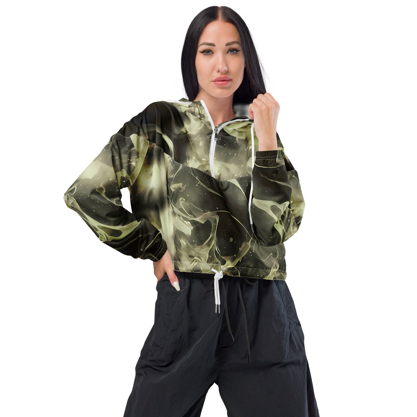 Women's Cropped Windbreaker - Biomech Whirl