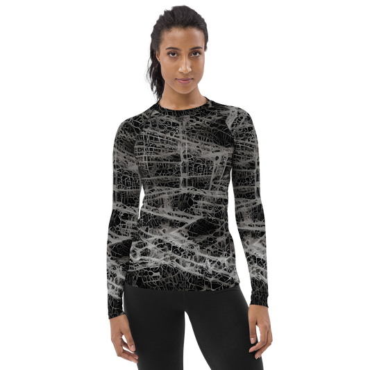 Women's Rash Guard - Monochrome Mesh