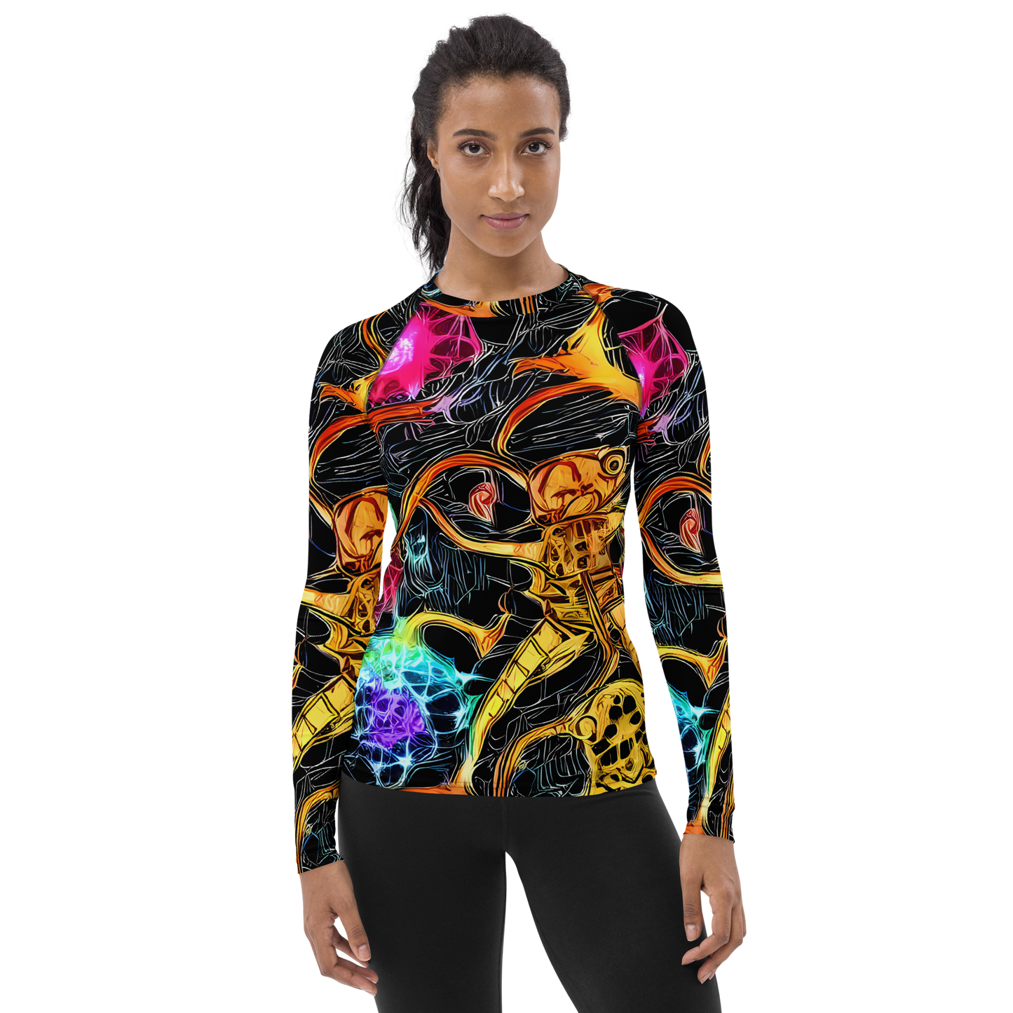 Women's Rash Guard - Psychedelic Pulsar