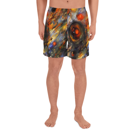 Men's Athletic Shorts - Brushstroke Blaze