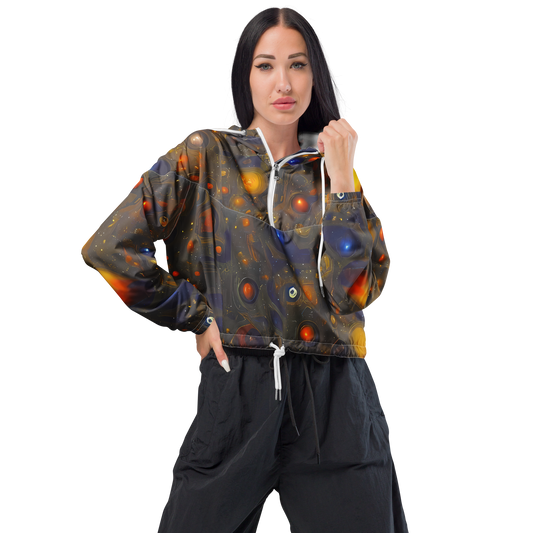 Women's Cropped Windbreaker - Chromal Flux