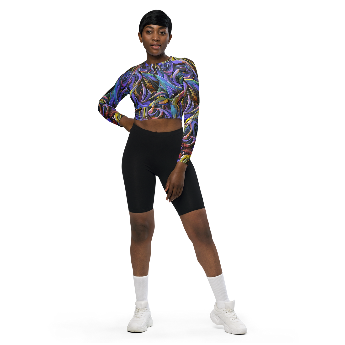 Long Sleeve Crop Top - Tanning Twirl