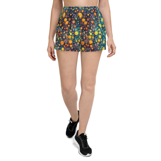 Women’s Athletic Shorts - Starry Orbits