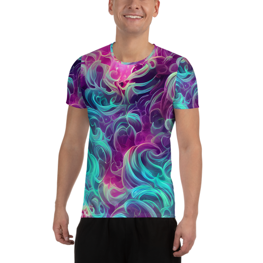 Men's Athletic T-Shirt - Galactic Bloom