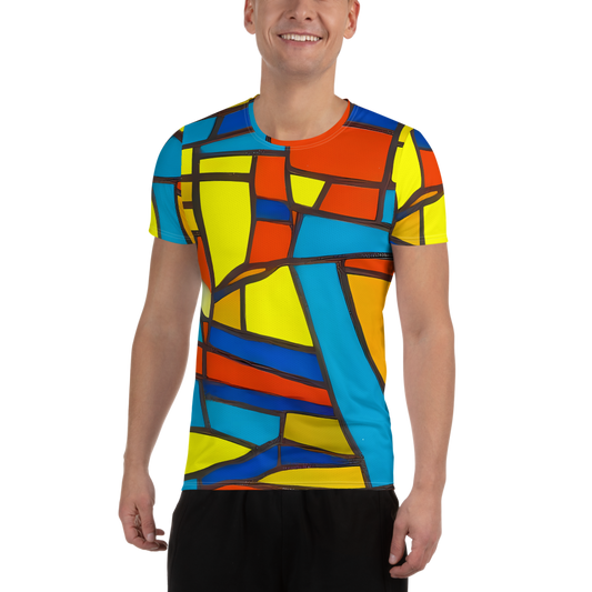 Men's Athletic T-Shirt - Mondrian Mesh