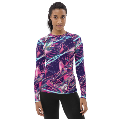 Women's Rash Guard - Neo-Tokyo Twirl