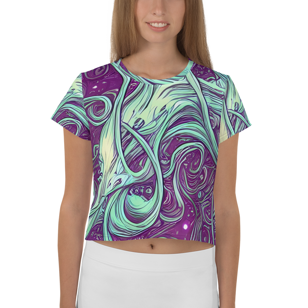 Women's Crop Tee - Temple Swirls