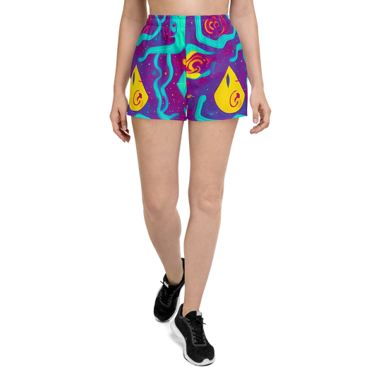 Women’s Athletic Shorts - Cosmic Current