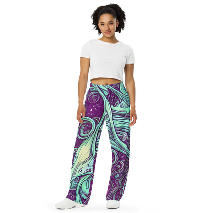 Wide-Leg Pants - Temple Swirls