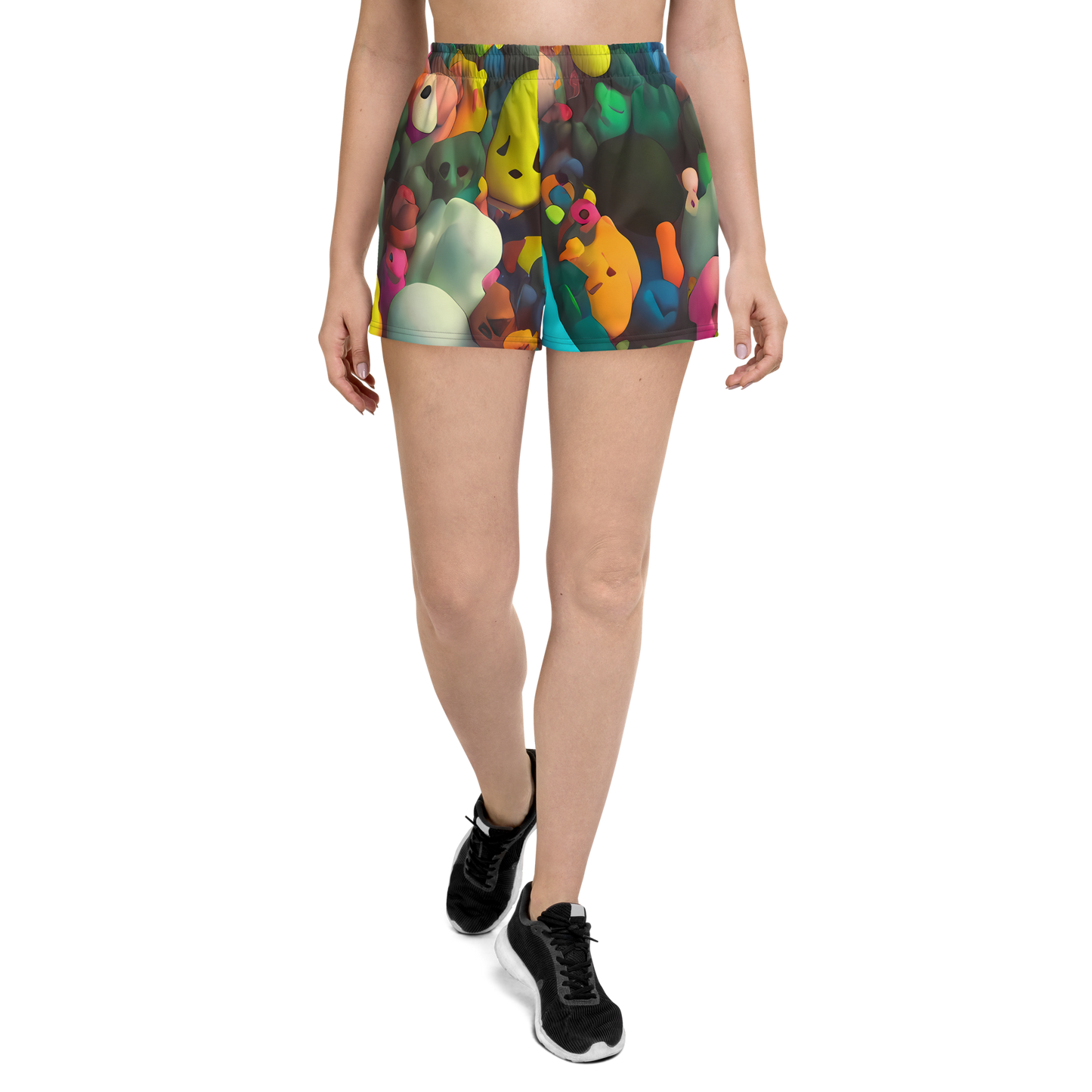 Women’s Athletic Shorts - Bubble Pop Art