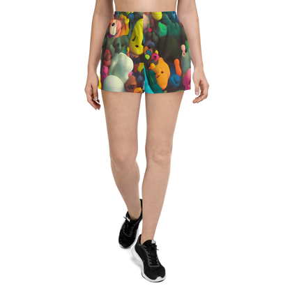 Women’s Athletic Shorts - Bubble Pop Art