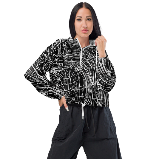 Women's Cropped Windbreaker - Biomech Spiral