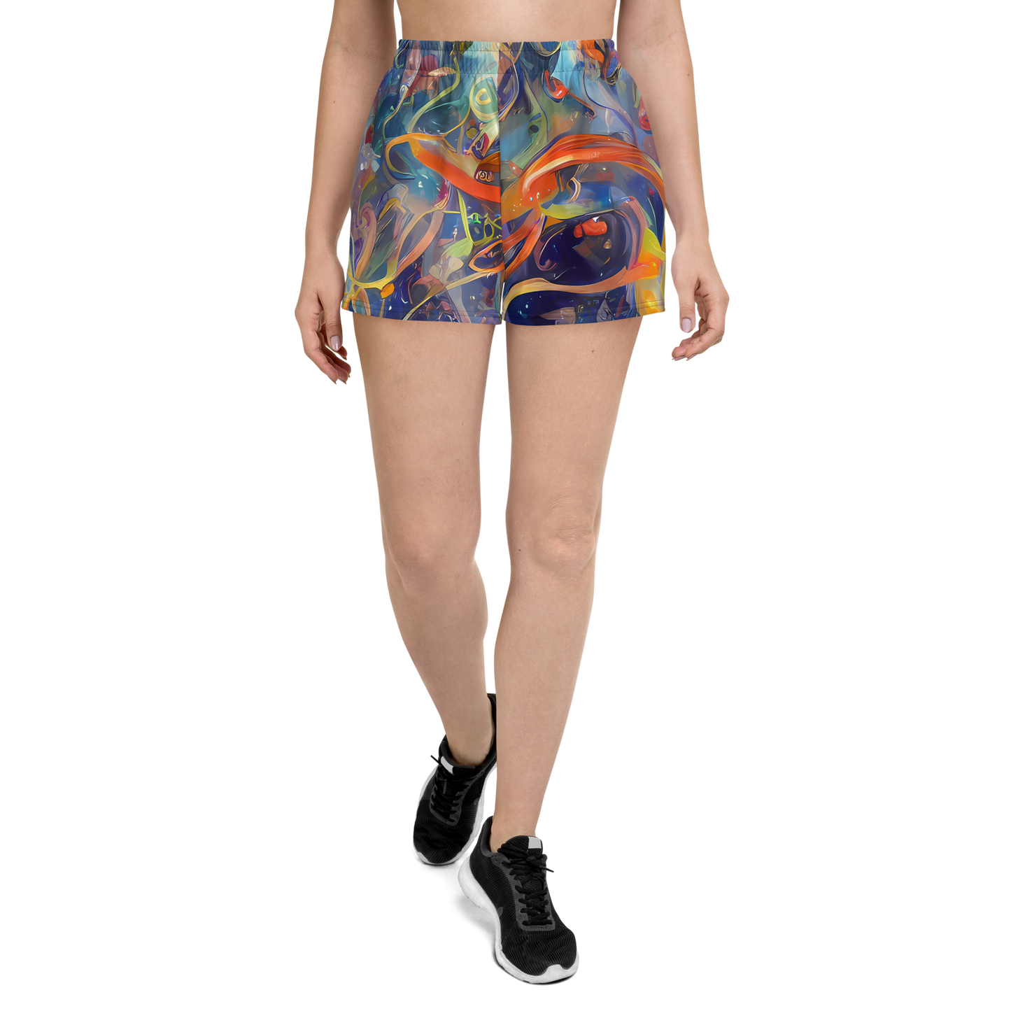 Women’s Athletic Shorts - Spectral Swathe