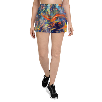 Women’s Athletic Shorts - Spectral Swathe