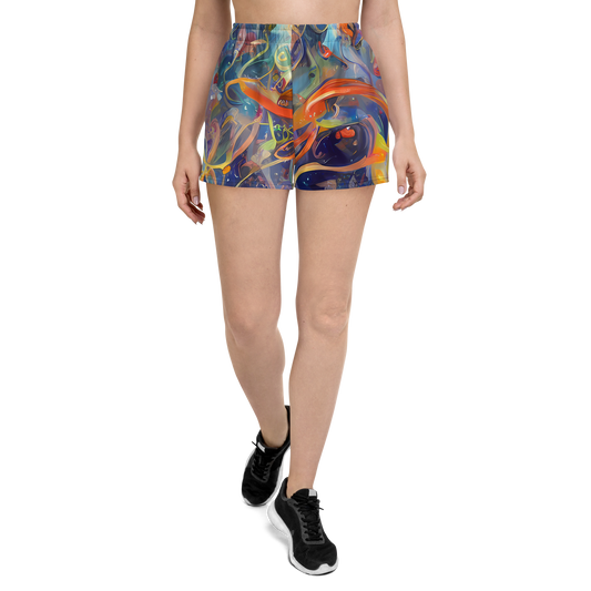 Women’s Athletic Shorts - Spectral Swathe