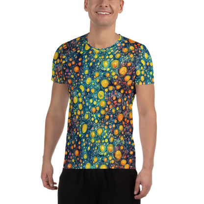 Men's Athletic T-Shirt - Starry Orbits