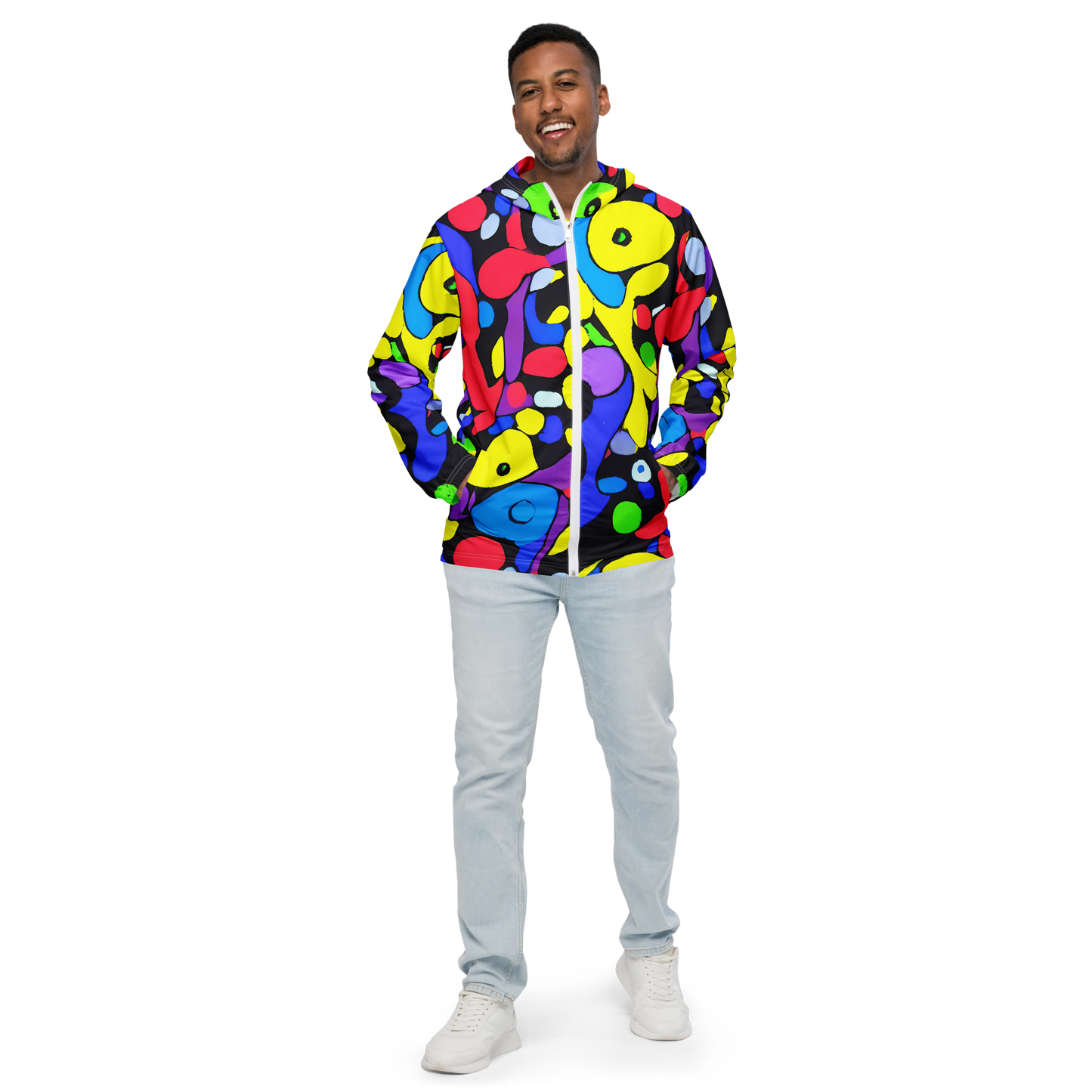 Men's Windbreaker - Miró's Mosaic