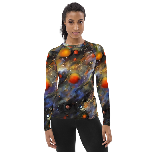 Women's Rash Guard - Brushstroke Blaze