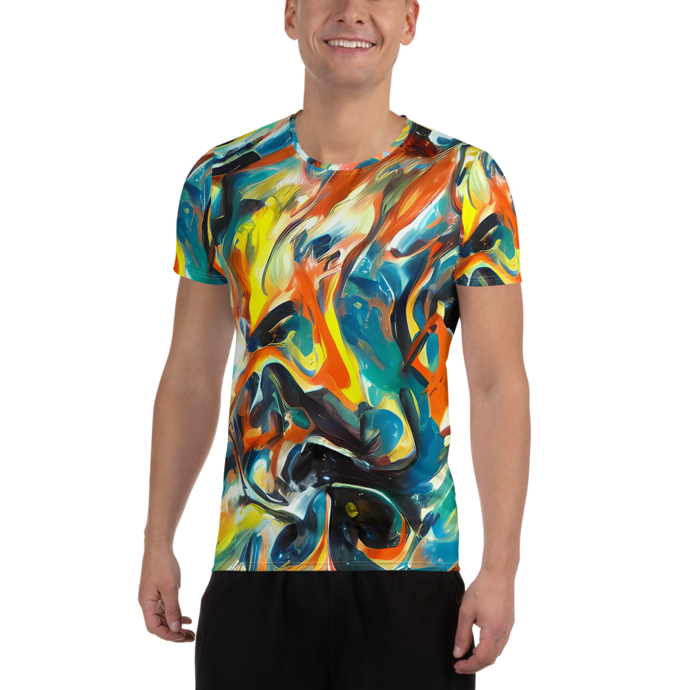 Men's Athletic T-Shirt - Chromatic Vortex