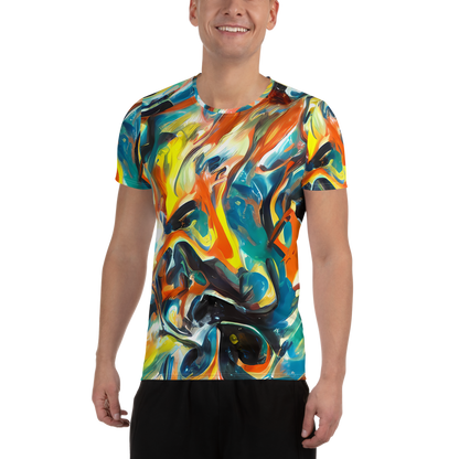 Men's Athletic T-Shirt - Chromatic Vortex