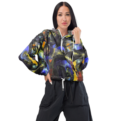 Women's Cropped Windbreaker - Corinthian Gaze