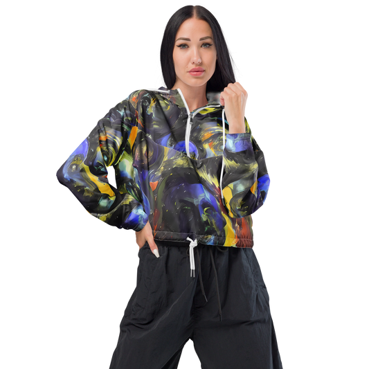 Women's Cropped Windbreaker - Corinthian Gaze