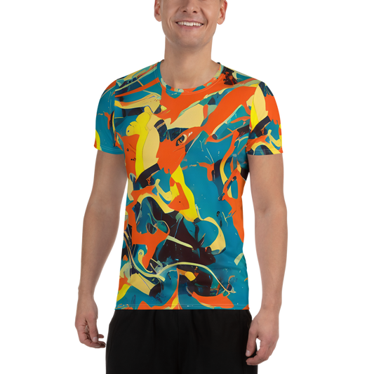 Men's Athletic T-Shirt - Abstract Tango