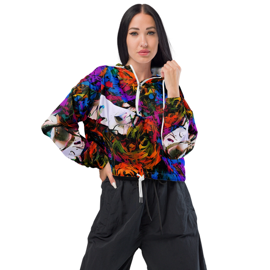 Women's Cropped Windbreaker - Sultry Smoke