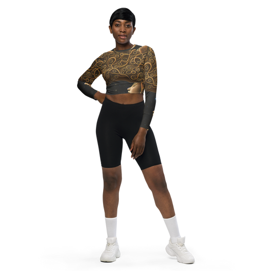 Long Sleeve Crop Top - Ethereal Coils