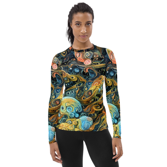 Women's Rash Guard - Wild Cosmos