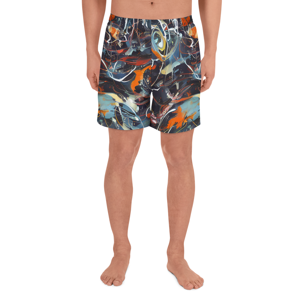 Men's Athletic Shorts - Neo-Splash Labyrinth