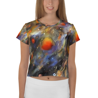 Women's Crop Tee - Brushstroke Blaze